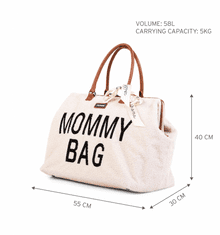 Childhome Previjalna torba Mommy Bag medvedek Umazano bela