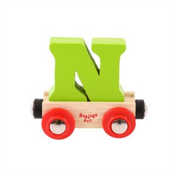 Bigjigs Rail Wagon lesena vlakovna pot - črka N