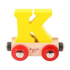 Bigjigs Rail Wagon lesena vlakovna pot - črka K