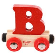 Bigjigs Rail Wagon lesena vlakovna proga - črka B