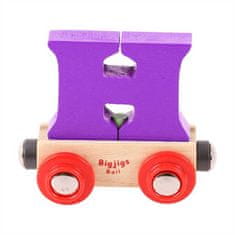 Bigjigs Toys Bigjigs Rail Wagon lesena vlakovna pot - črka H