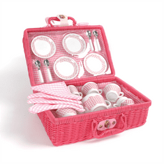 Tidlo Piknik posode v roza košari