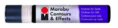 Marabu svileni in tekstilni obrisi/črna 25ml