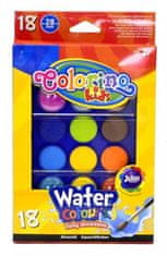 Colorino Vodne barve velike pozdro 18 barv z 2 čopičema