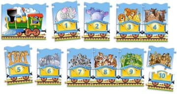 Castorland Učna sestavljanka Številke 1-10, vlak 21 kosov