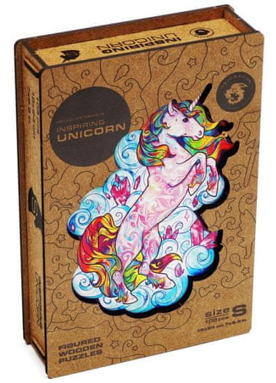 Unidragon Lesena sestavljanka - Enorožec velikost S