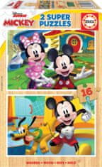 Educa Lesena sestavljanka Mickey in Minnie 2x16 kosov