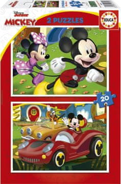 Educa Puzzle Mickey Mouse: zabaviščni park 2x20 kosov