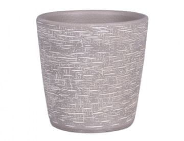 Pokrov za cvetlični lonec PIRAN keramika d25x24cm, siva