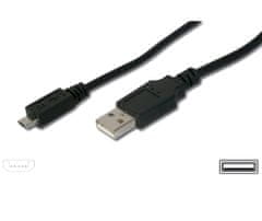 PremiumCord Kabel micro USB, A-B 0,5 m