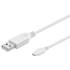 Kabel micro USB 2.0, A-B, 5 m, bel