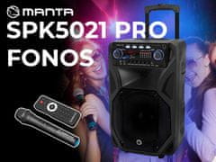 SPK5021 PRO FONOS prenosni KARAOKE zvočnik, Bluetooth, TWS, črn