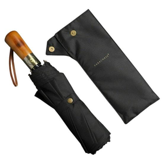 Northix Dežnik, kompakten - 115 cm - črn