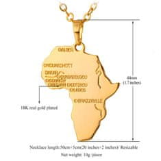 Northix U7 Afriška ogrlica - zlata 