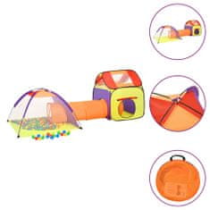 shumee Otroški šotor za igranje z 250 žogicami pisan 338x123x111 cm