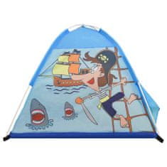 Greatstore Otroški šotor za igranje z 250 žogicami moder 120x120x90 cm