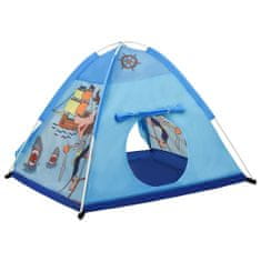 shumee Otroški šotor za igranje z 250 žogicami moder 120x120x90 cm