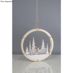 Rayher.	 Leseni obroč Zimska pravljica, 30cm, natur, 14-delni set