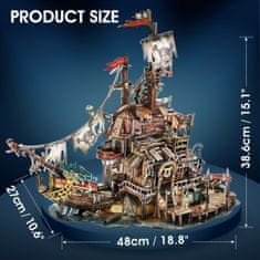 CubicFun 3D sestavljanka Piratsko pristanišče Tortuga 218 kosov