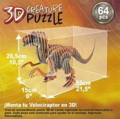 Educa 3D sestavljanka Velociraptor 64 kosov