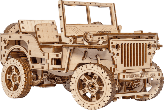 Wooden city 3D sestavljanka 4x4 SUV, 570 kosov