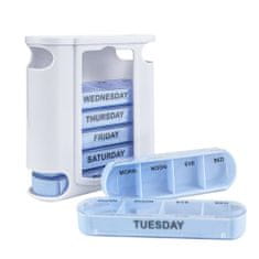 Northix Škatla za tabletke, tedensko - vijolična 