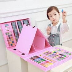 Northix Art Box za otroke, 176 kosov - roza 