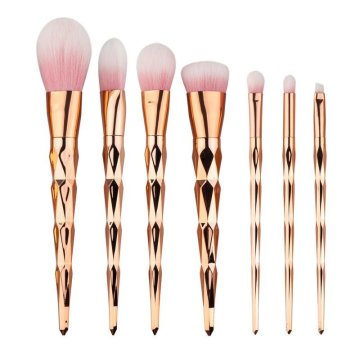 Northix Set čopičev za ličenje, 7 čopičev - Rosé gold