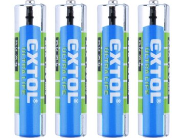 Extol Energy Baterija cinkov klorid, 4ks, 1,5V AAA (R03)