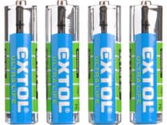 Extol Energy Baterija cinkov klorid, 4ks, 1,5V AA (R6)