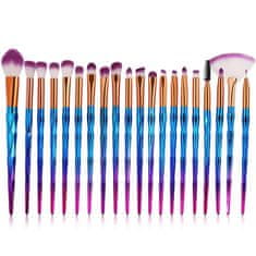 Northix Set čopičev za ličenje iz 20 delov - Rosé in Ombre 
