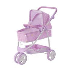 Teamson Olivia's Little World - Otroški voziček za lutke Twinkle Stars Princess 2 v 1 - vijolična