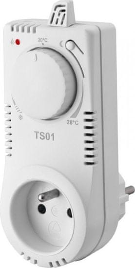 Elektrobock Elektronski termostat TS01, preklopi do 16A-3680W, nadzor od 3C do 28C