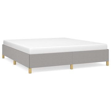 Vidaxl Posteljni okvir z vzmetmi svetlo siv 160x200 cm blago