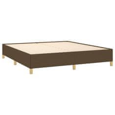 Vidaxl Box spring postelja z vzmetnico temno rjava 180x200 cm blago