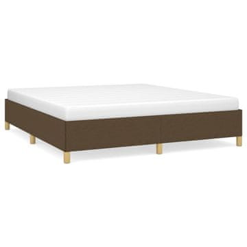 Vidaxl Posteljni okvir z vzmetmi temno rjav 180x200 cm blago