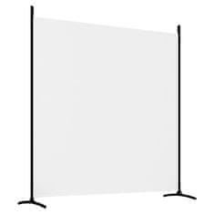vidaXL 3-delna sobna pregrada, bela, 525 x 180 cm, blago