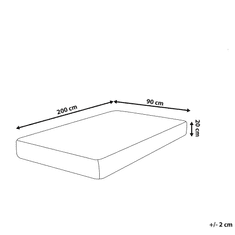 Beliani Obojestransko ležišče iz gel pene s snemljivo prevleko 90 x 200 cm ALLURE