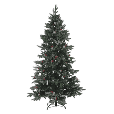 Beliani Zasneženo umetno božično drevo 180 cm zeleno DENALI