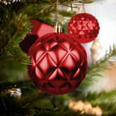 Family Christmas Set božičnih kroglic za na jelko Ø73 mm 6 kosov rdeče
