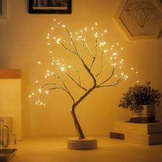 Family LED namizni okras drevesce toplo bela svetloba s stikalom na dotik 102 LED 40 x 30 cm
