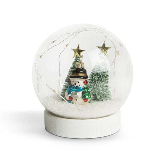 Family Christmas Božična LED snežna krogla s snežakom in božičnim drevesom