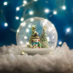 Family Christmas Božična LED snežna krogla s snežakom in božičnim drevesom
