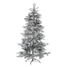 Beliani Zasneženo umetno božično drevo 180 cm belo TOMICHI