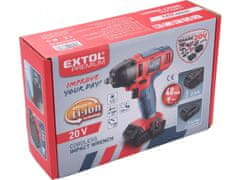 Extol Premium Udarni vijačnik 1/2" baterija SHARE20V, 180Nm, 20V Li-ion, 2000mAh