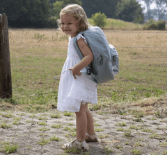 Childhome Otroški nahrbtnik Otroški šolski nahrbtnik siva Umazano bela