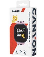 Canyon Pametna ura Sandy KW-34 PINK/GREY,1,44", Nano SIM, SOS gumb, GPS+LBS, kamera, klic, obod