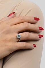 Brilio Silver Čudovit srebrn prstan s cirkoni RI053WG (Obseg 52 mm)