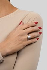 Brilio Silver Očarljiv srebrn prstan s pravim biserom RI061W (Obseg 50 mm)