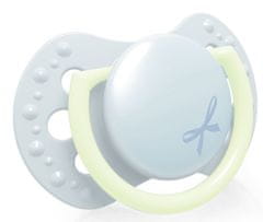 LOVI BABY SHOWER dinamična silikonska duda, 0-2 meseca, 2 kosa, modra